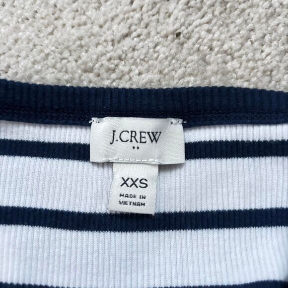 j.crew navy and white striped halter neck crop top - Picture 4 of 4